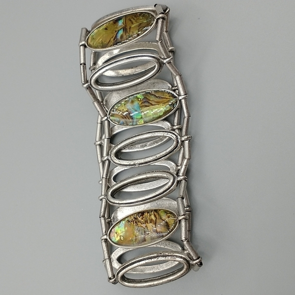 Abalone shell stretch necklace+lot of 5 bracelets - Picture 4 of 10